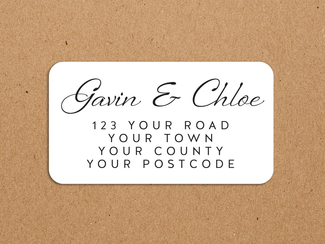 RETURN ADDRESS LABELS - Personalised With Your Details, Ideal for Bag ...