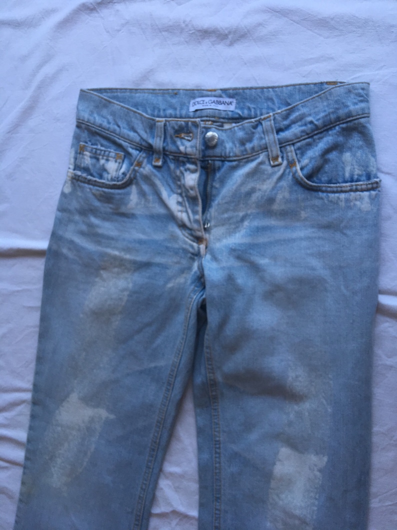Dolce e Gabbana denim pants jeans woman trousers made in italy d/&g fashion pants