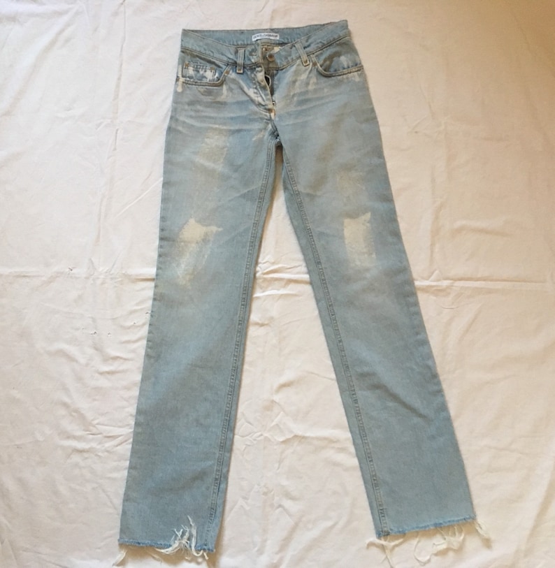 Dolce e Gabbana denim pants jeans woman trousers made in italy d/&g fashion pants