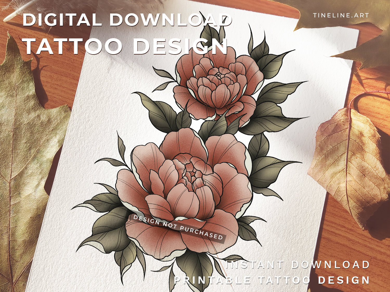 Color Tattoo Design Neotraditional Peony Floral Printable - Etsy Ireland Color Tattoo Design Neotraditional Peony Floral Printable - Etsy Ireland