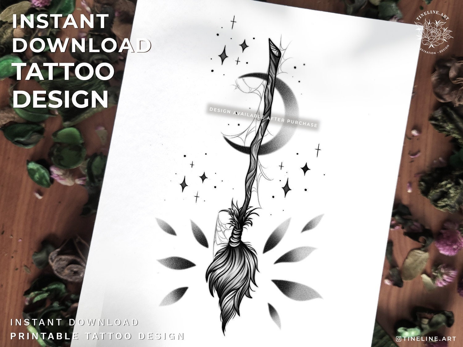 Premium Vector Broom magic vehicle of the witch hand drawn ink style boho chic sticker patch flash tattoo or print design vector illustration #23 Premium Vector Broom magic vehicle of the witch hand drawn ink style boho chic sticker patch flash tattoo or print design vector illustration