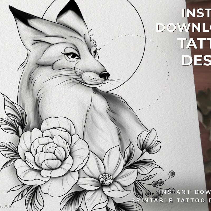 Fox Temporary Tattoo - Etsy