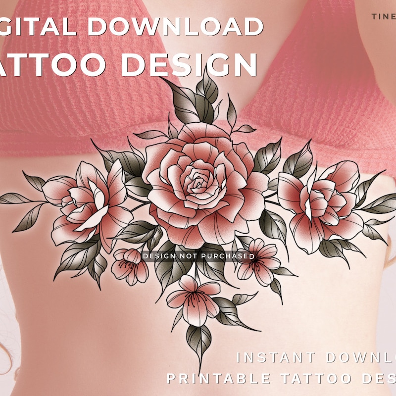 Underboob Tattoo - Etsy