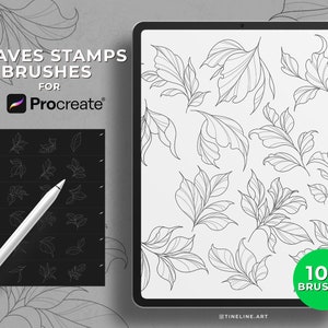 100 Blatt Tattoo Stempel für Procreate | Blätter Tattoo Pinsel | Kommerzielle Nutzung
