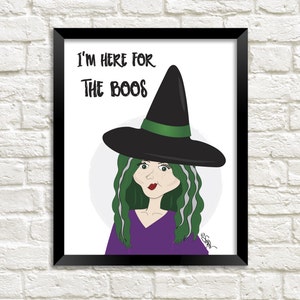 Witch Illustration, Halloween Illustration, Halloween Printable, Halloween Art, Halloween Decor, Witch Please Print, Witch Please Art, Print