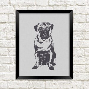 Pug Wall Print, Pug Printable, Pug Wall Art, Linen Wall Art, Pug Digital Art, Pug Digital Print, Pug Wall Decor, Pug Photo, Funny Pug Photo
