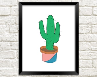 Cactus Poster, Cactus Print, Cactus Printable, Cactus Art, Cactus Digital Art, Cactus Wall Art, Cactus Digital Print, Cactus Art Print