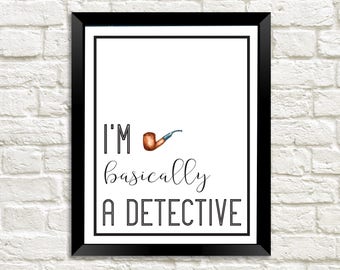 True Crime Detective Print: Podcast Lover Gift (Digital Download)