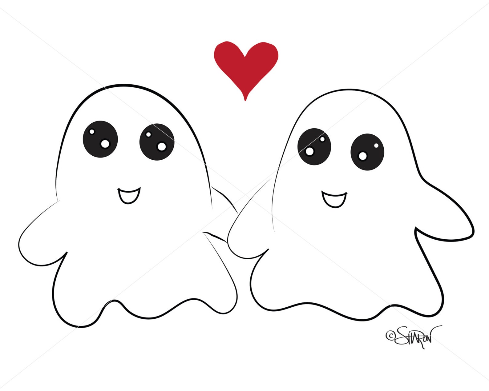 Friends Print, Friends Forever Print, Love Print, Friendship, Ghost ...