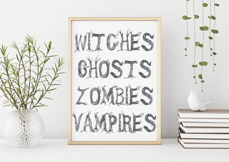 Witches Printable Ghosts Printable Zombies Printable - Etsy
