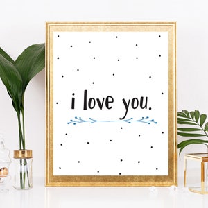 I Love You Print Typography Print Mothers Day Gift Mothers Day Print Digital Print for Mom Mothers Day Printable Love Wall Print image 5