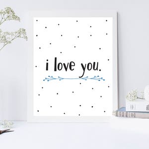 I Love You Print Typography Print Mothers Day Gift Mothers Day Print Digital Print for Mom Mothers Day Printable Love Wall Print image 3