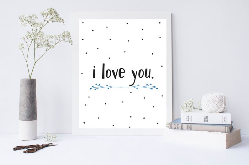 I Love You Print Typography Print Mothers Day Gift Mothers Day Print Digital Print for Mom Mothers Day Printable Love Wall Print image 3