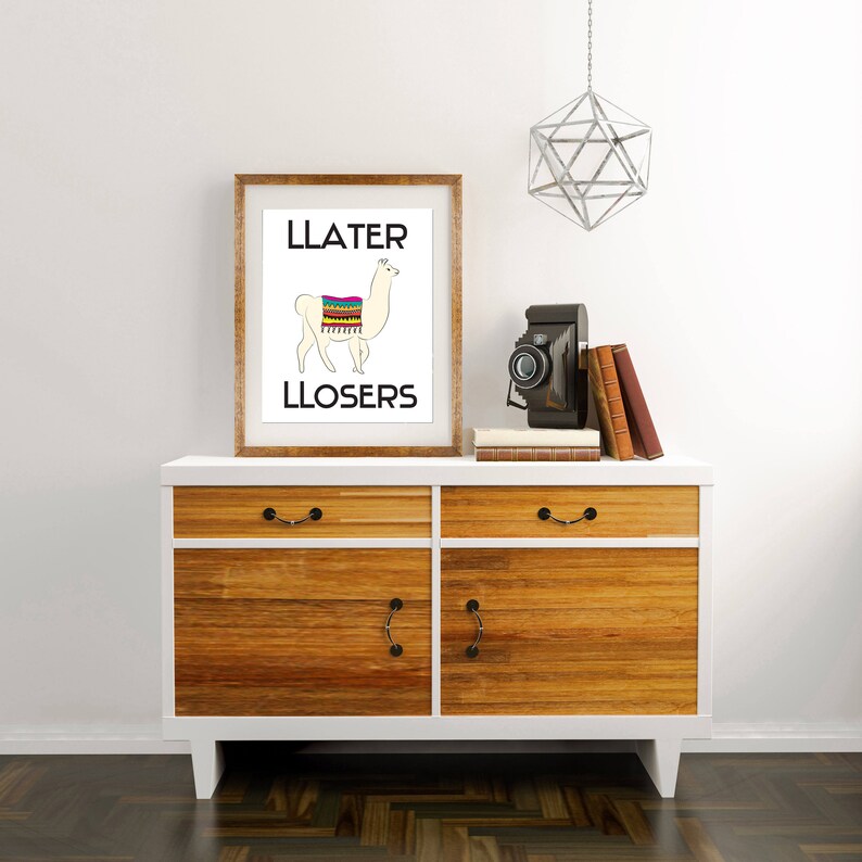 Llama Wall Print Llama Wall Art Funny Llama Print Gallery Etsy
