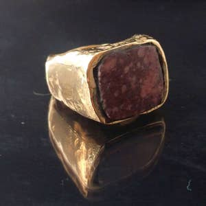 Bronze ring// ancient shape// ancient marble// man ring// woman ring// accessories// hand made// solid bronze //