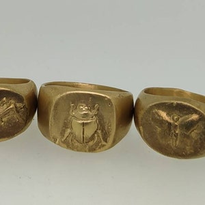 Ancient ring/Signet ring/greek and Roman ring/last wax tecnique/Hand made jewelry/Jewelry history/beetle /cricket /Butterfly