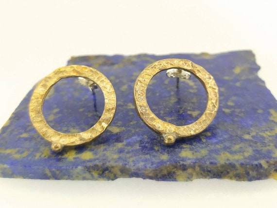bronze earrings/cool earrings/sexy Jewelry/antique jewelry/woman earring/Hand made/worked in wax/geometrical earrings