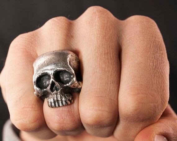 Skull Ring // Hand Made // Silver 925 - Etsy