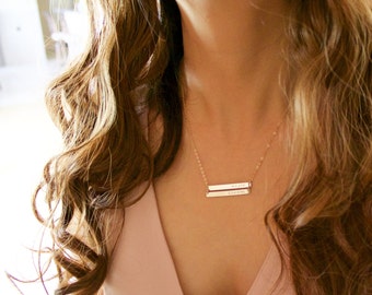14k gold hair color level 7 double bar necklace personalzied name plate two nameplate engraved custom jewelry 14k gold filled rose gold sterling silver everyday customized jewelry etsy 14k gold hair color level 7 double bar necklace personalzied name plate two nameplate engraved custom jewelry 14k gold filled rose gold sterling silver everyday customized jewelry etsy
