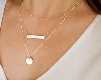 Initial Bar Necklace - Etsy Australia
