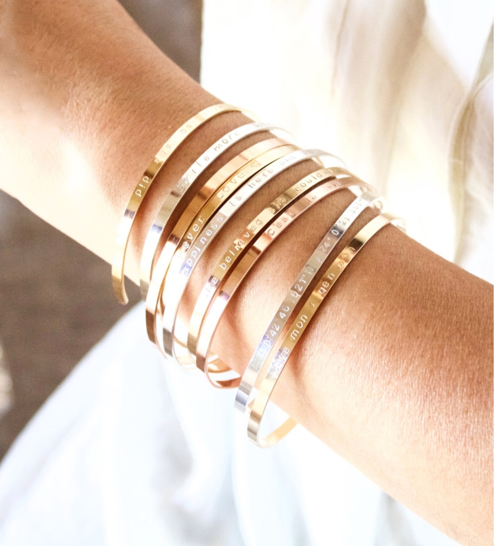 Engraved Cuff Bracelet//personalized Cuff Bracelet//gold | Etsy