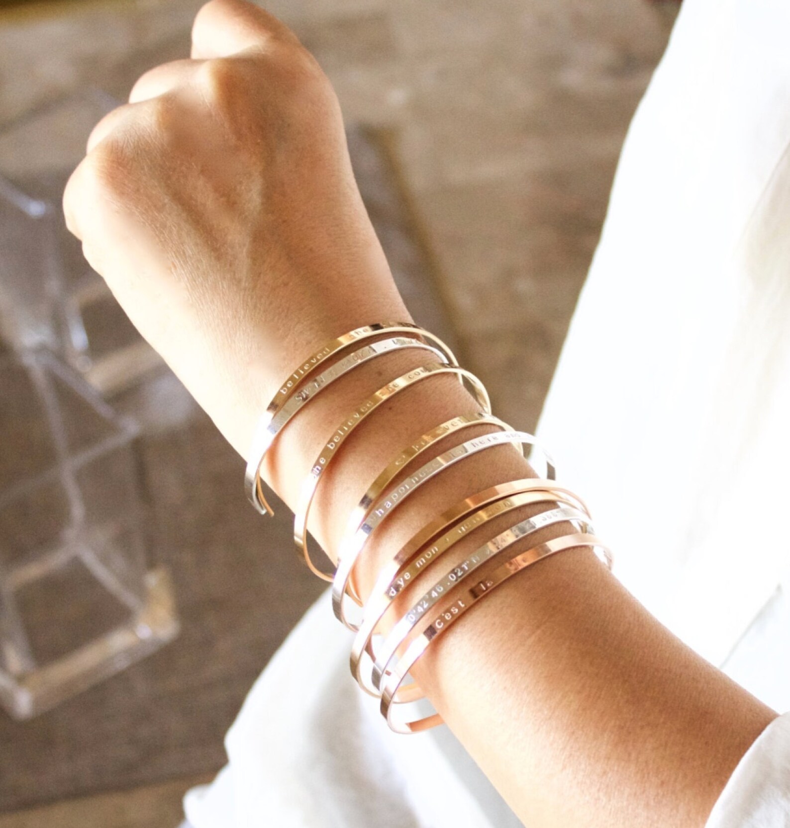 Engraved Cuff Bracelet//personalized Cuff Bracelet//gold | Etsy