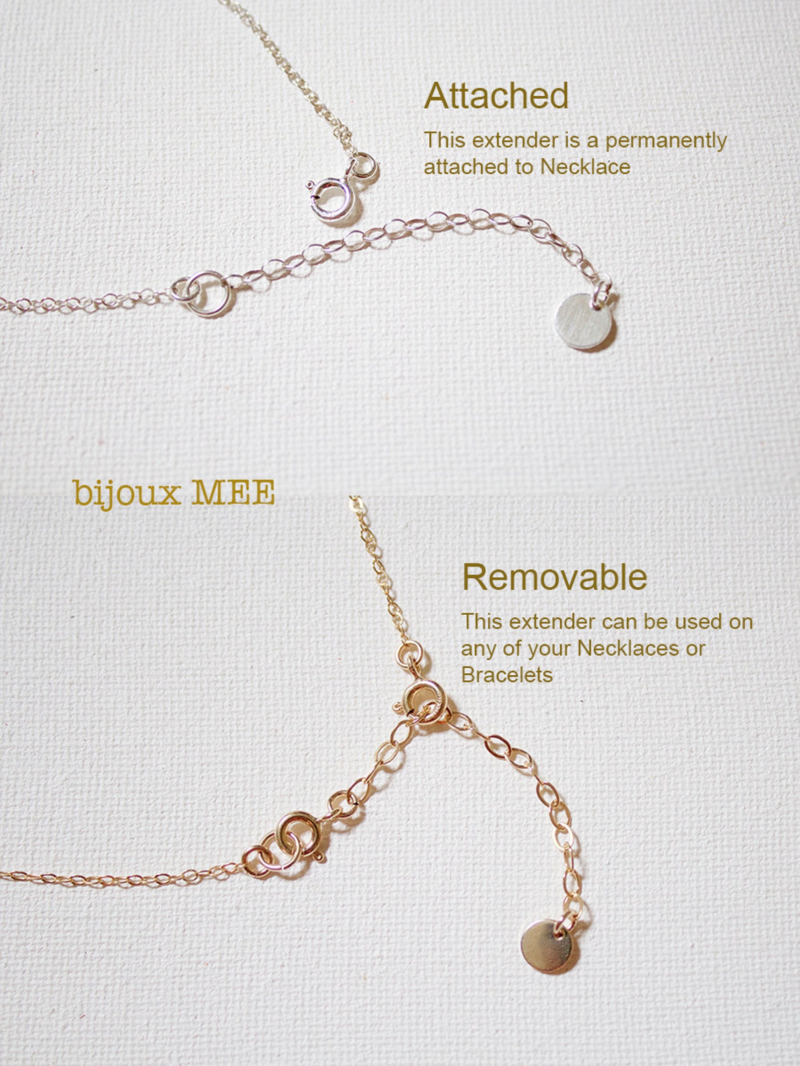 Chain Extender Attached Extender Removable Extender - Etsy