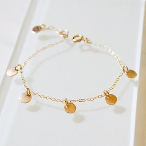 Tiny Gold Disc Bracelet: Delicate Everyday Jewelry