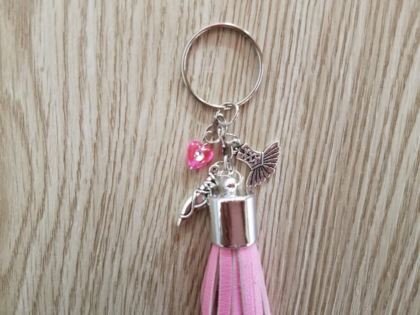 ballet inspired tassel key chain - zipper pull