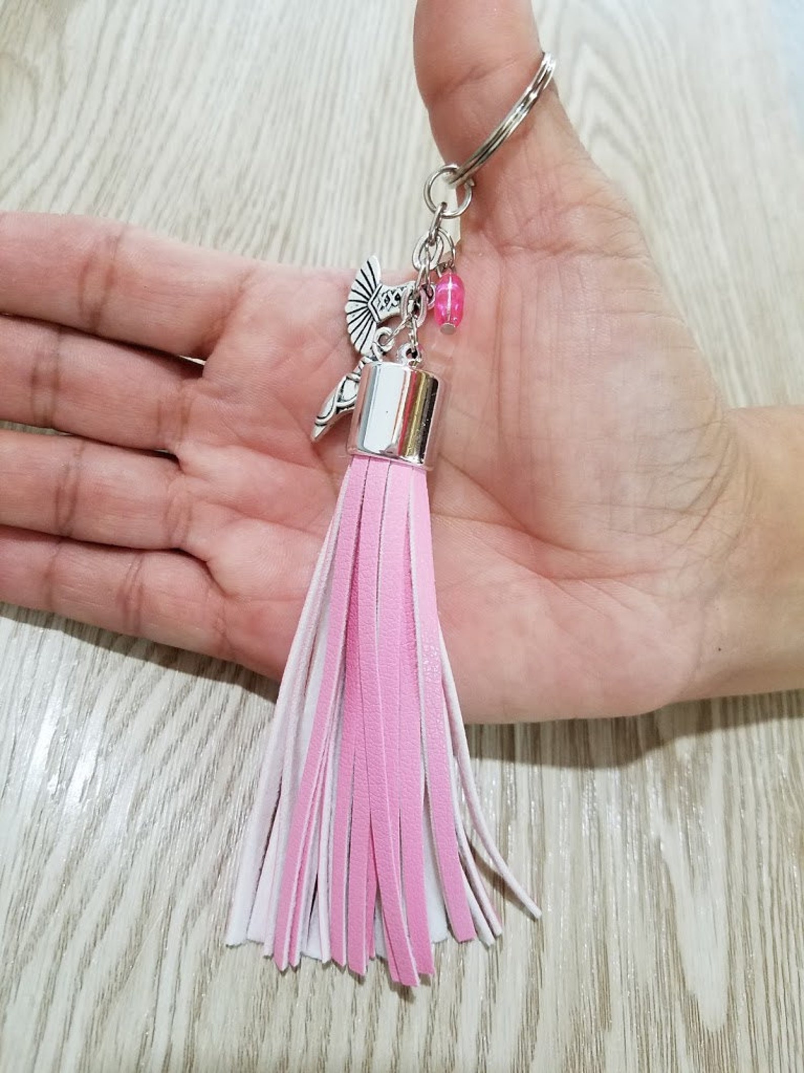 ballet inspired tassel key chain - zipper pull