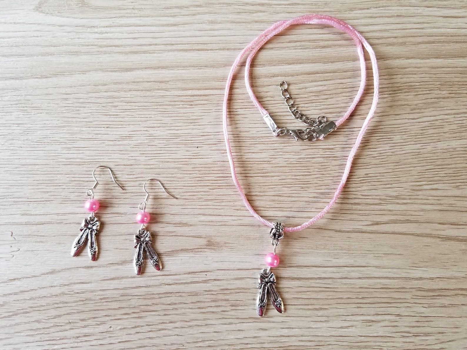 ballet jewelry. necklace and earrings set