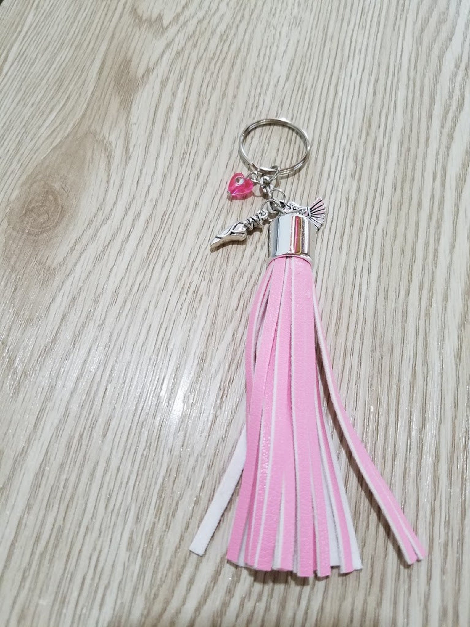 ballet inspired tassel key chain - zipper pull