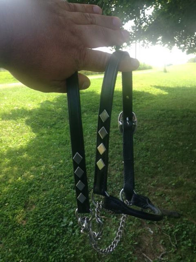 Goat Show Halters Natural Brown Black. Can Have Bling or Etsy UK