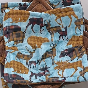 Microwave Bowl Cozy, Soup Bowl Cozy, Soup Bowl Hot Pads, Wildlife, Bear, Deer, Moose ~  **2 Sizes Available**