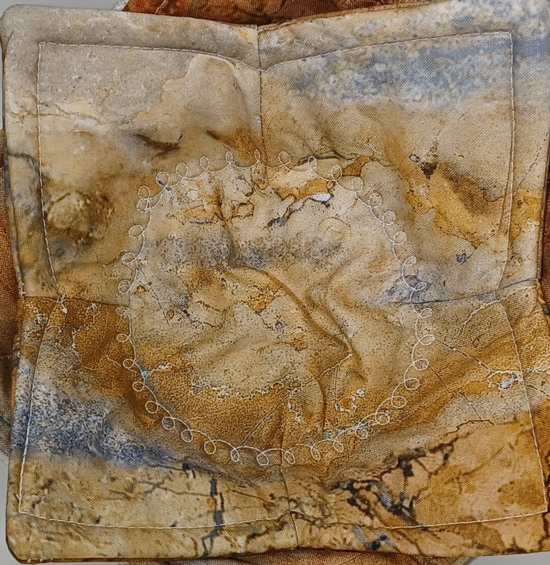 Microwave Bowl Cozy, Soup Bowl Cozy, Soup Bowl Hot Pads Marbled Earth