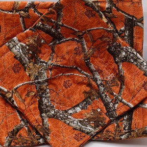 Microwave Bowl Cozy, Soup Bowl Cozy, Soup Bowl Hot Pads, Soup Bowl Holder ~ Realtree Edge CAMO Burnet Orange  **2 Sizes Available