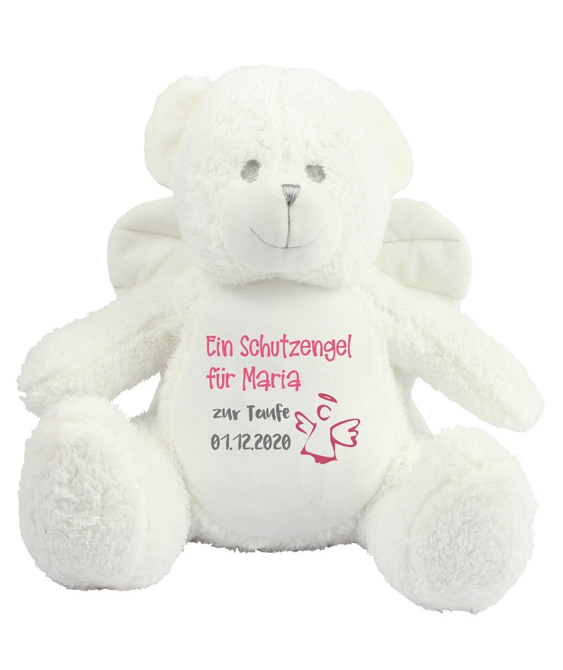 Guardian Angel Baptism Birth Teddy Bear Guardian Angel Bear | Etsy