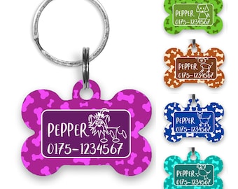Personalized dog collar pendant – with name and phone number