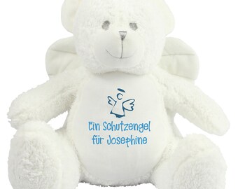 Personalized guardian angel cuddly toy with name – teddy bear with angel wings