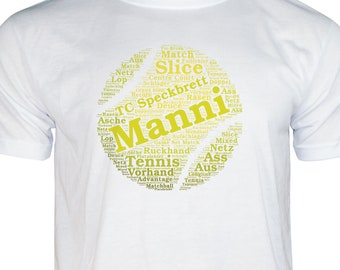 Personalized tennis shirt with name – Tennis T-shirt for women, men and clubs