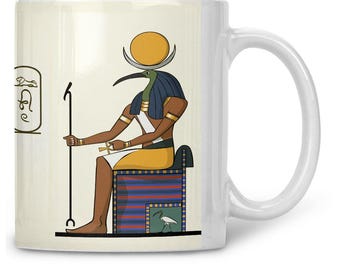 Thot mug / God of wisdom mug / Thot ibis bird mug & ancient egypt toast / your egyptian name in hieroglyphs