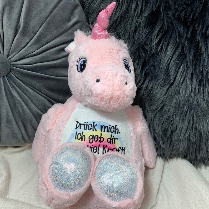 Unicorn Stuffed Animal With Name Stuffed Animal Personalized Etsy