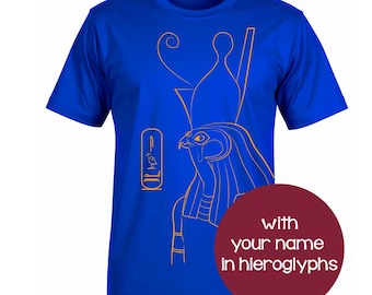 Horus T-Shirt Men Women / Egyptian god Horus T-Shirt / Egypt T-Shirt Horus / Falcon / Horus falcon / Name in hieroglyphs
