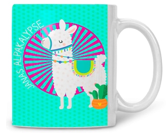 Alpaca Mug "Alpacalypse" Llama Mug for Llama Fans personalized with name