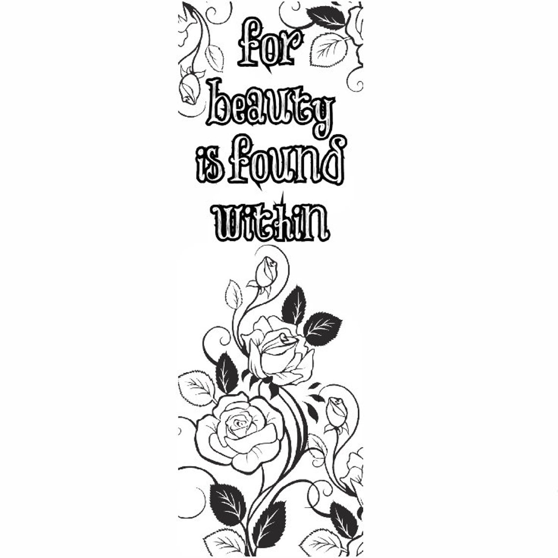 Beauty and the Beast Printable Bookmark - Etsy