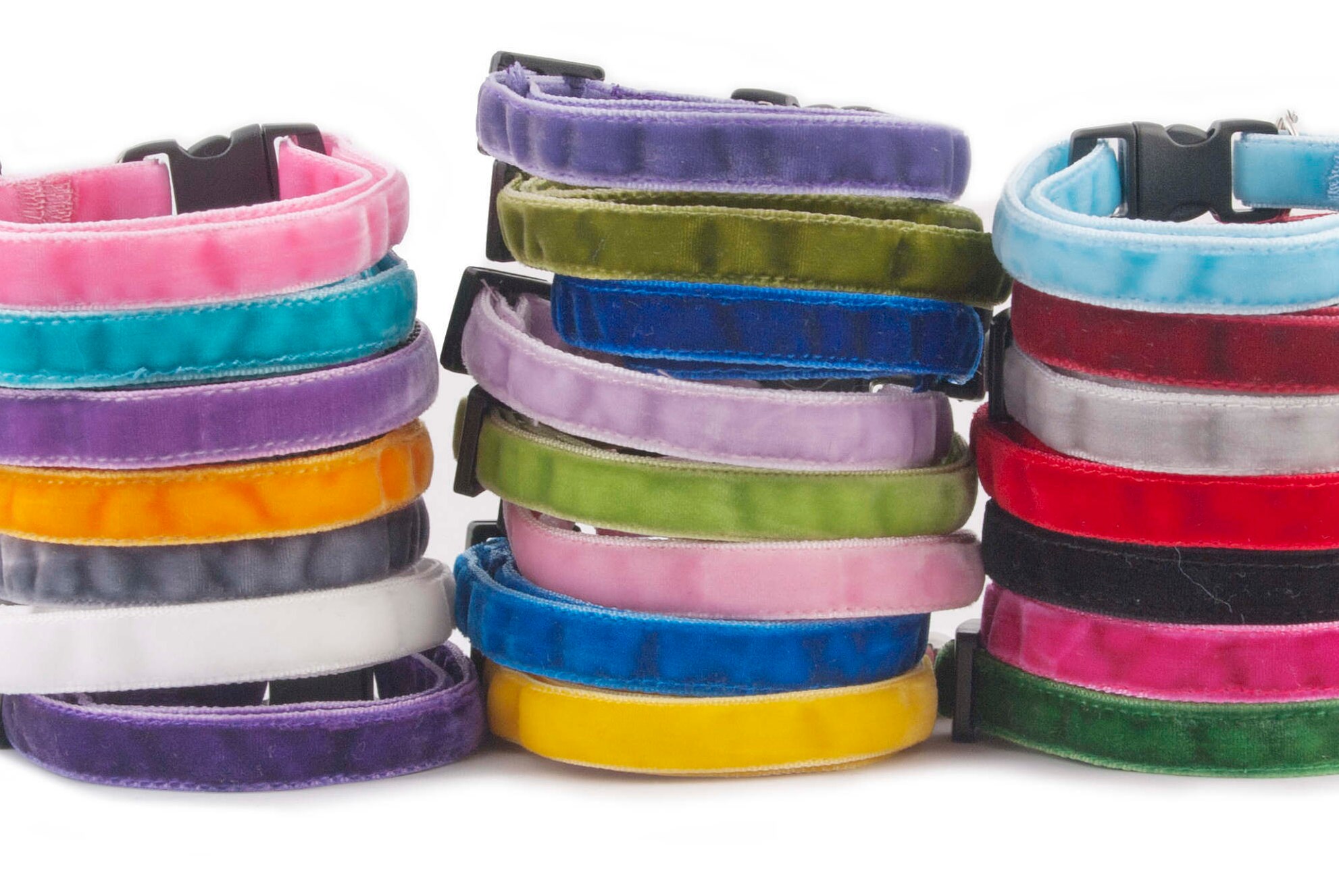 Soft Double Velvet Cat Collars. Cat or Kitten Safety Collar Etsy UK