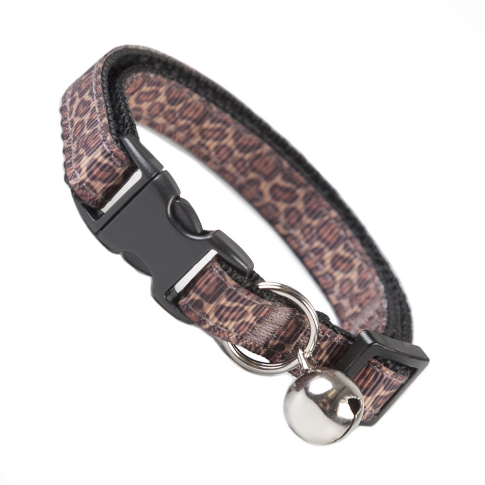 leopard print cat collar