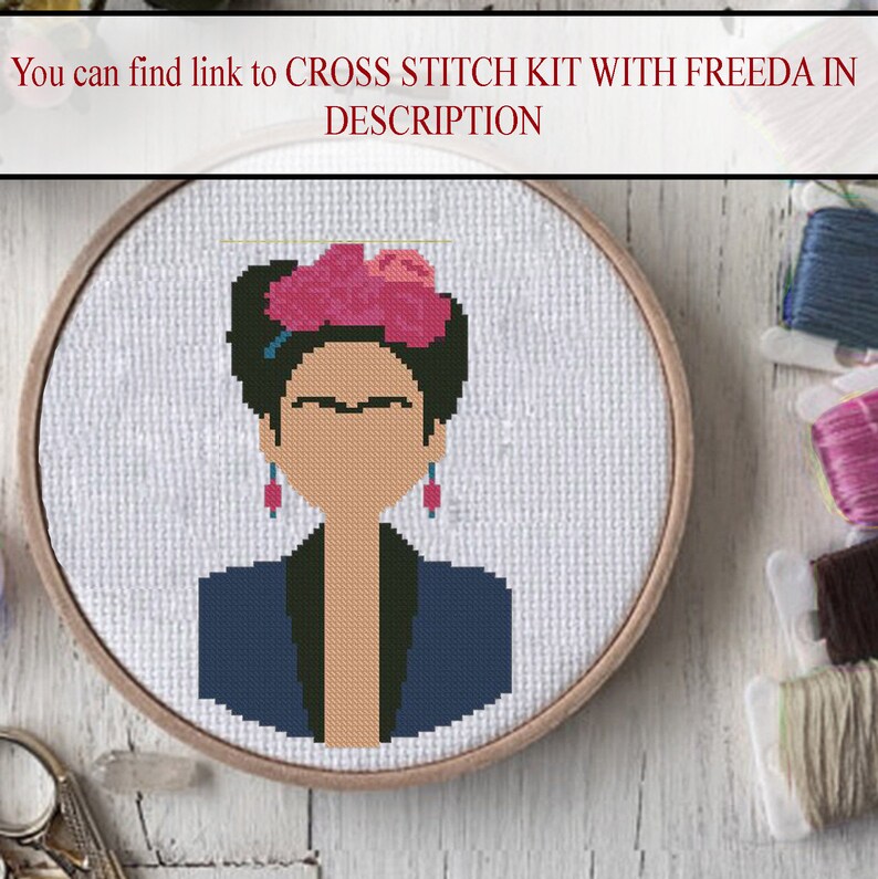 Frida Kahlo Modern Cross Stitch Pattern Feminist Cross Stitch | Etsy