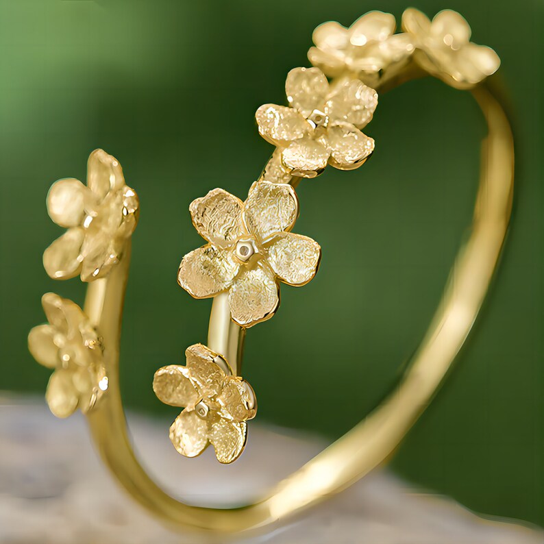 Me Not Flower Ring, 925 Sterling Silver Ring, Bridesmaid Gifts