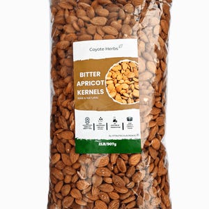 Sementes de damasco amargo cruas e orgânicas - 907g / 32 oz / 2 libras, grãos naturais sem OGM e sem pesticidas